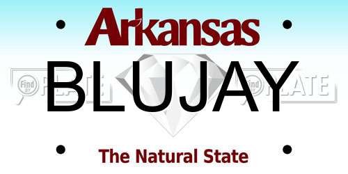 BLUJAY Arkansas License Plate