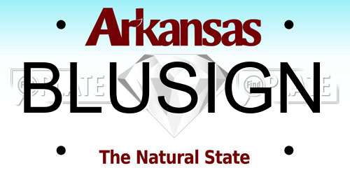 BLUSIGN Arkansas License Plate