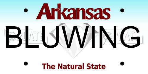 BLUWING Arkansas License Plate