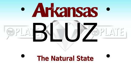 BLUZ Arkansas License Plate