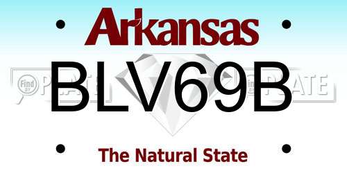 BLV69B Arkansas License Plate