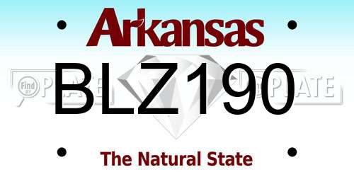 BLZ190 Arkansas License Plate