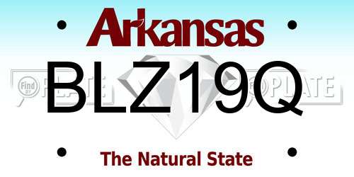 BLZ19Q Arkansas License Plate