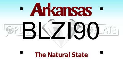 BLZI90 Arkansas License Plate