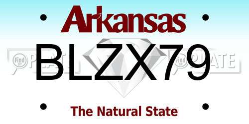 BLZX79 Arkansas License Plate