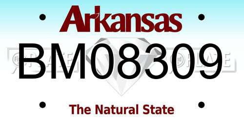 BM08309 Arkansas License Plate