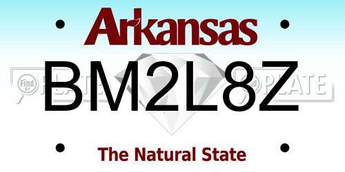 BM2L8Z Arkansas License Plate