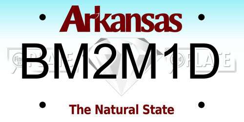 BM2M1D Arkansas License Plate