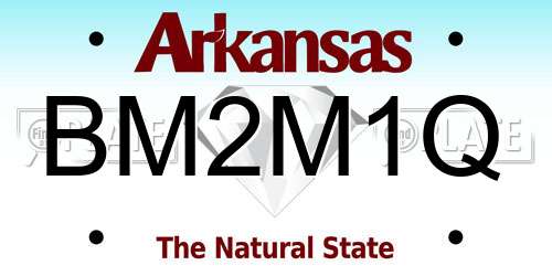 BM2M1Q Arkansas License Plate