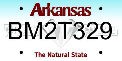 BM2T329 Arkansas License Plate