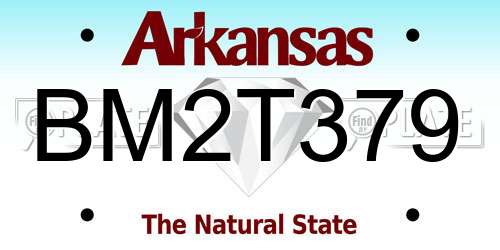 BM2T379 Arkansas License Plate