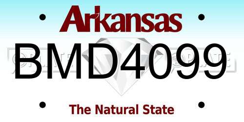 BMD4099 Arkansas License Plate