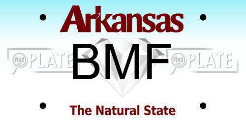BMF Arkansas License Plate
