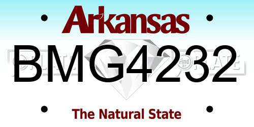 BMG4232 Arkansas License Plate