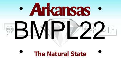 BMPL22 Arkansas License Plate