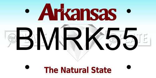 BMRK55 Arkansas License Plate