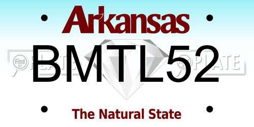 BMTL52 Arkansas License Plate
