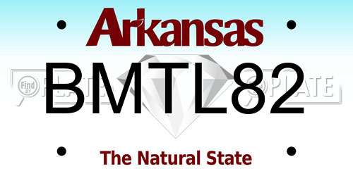 BMTL82 Arkansas License Plate