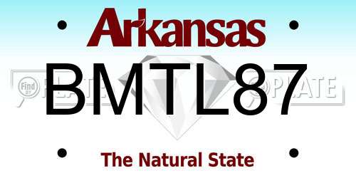 BMTL87 Arkansas License Plate