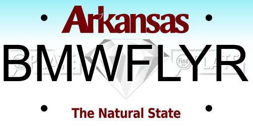 BMWFLYR Arkansas License Plate