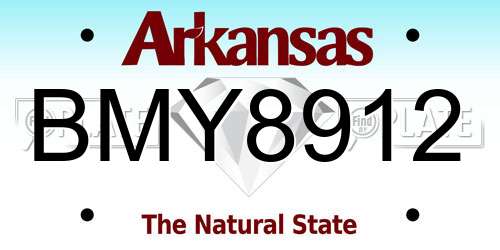 BMY8912 Arkansas License Plate