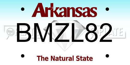 BMZL82 Arkansas License Plate