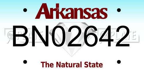 BN02642 Arkansas License Plate