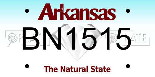 BN1515 Arkansas License Plate