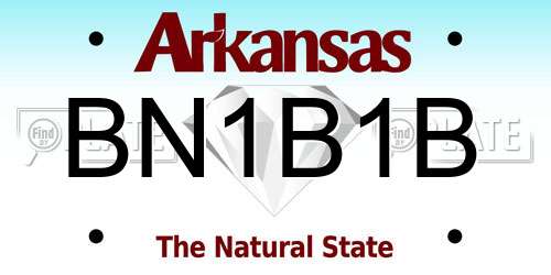 BN1B1B Arkansas License Plate