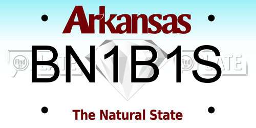 BN1B1S Arkansas License Plate