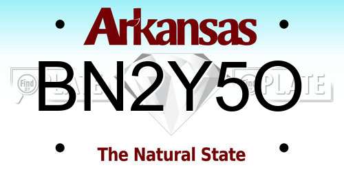 BN2Y5O Arkansas License Plate