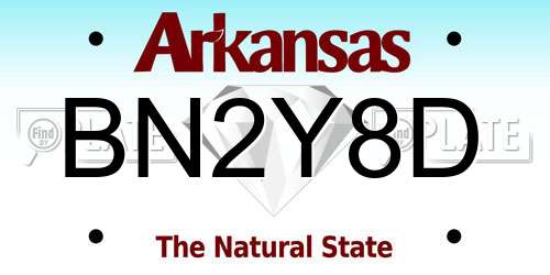 BN2Y8D Arkansas License Plate
