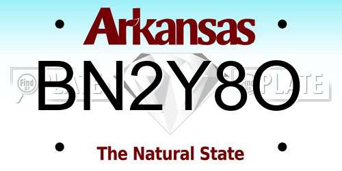 BN2Y8O Arkansas License Plate