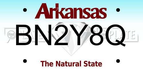 BN2Y8Q Arkansas License Plate