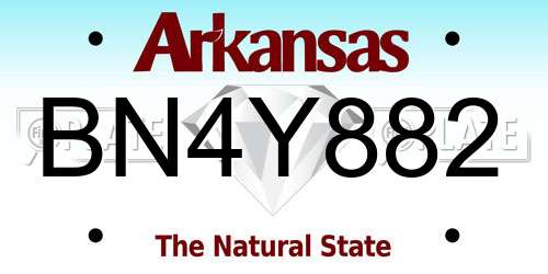 BN4Y882 Arkansas License Plate