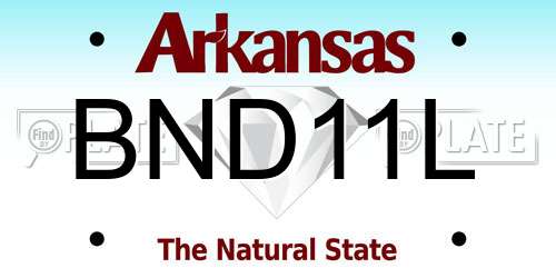BND11L Arkansas License Plate
