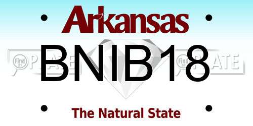 BNIB18 Arkansas License Plate