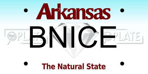 BNICE Arkansas License Plate