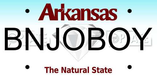 BNJOBOY Arkansas License Plate