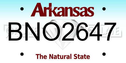 BNO2647 Arkansas License Plate