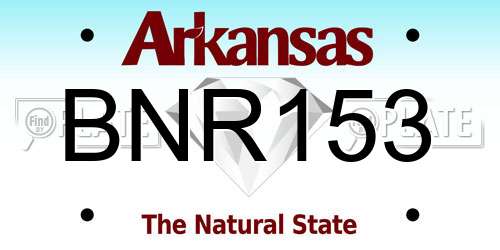 BNR153 Arkansas License Plate