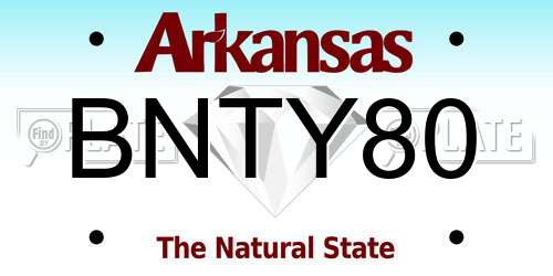 BNTY80 Arkansas License Plate