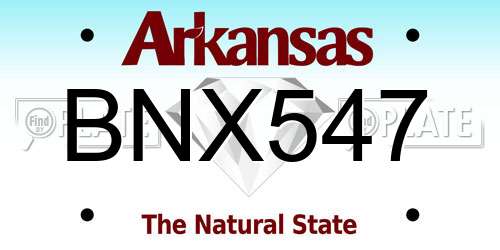 BNX547 Arkansas License Plate
