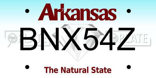 BNX54Z Arkansas License Plate