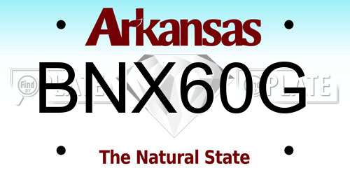 BNX60G Arkansas License Plate