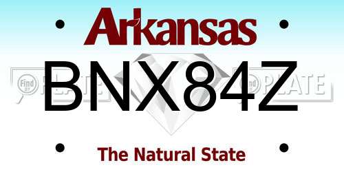 BNX84Z Arkansas License Plate