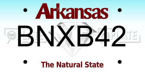 BNXB42 Arkansas License Plate