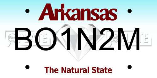 BO1N2M Arkansas License Plate
