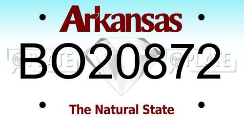 BO20872 Arkansas License Plate