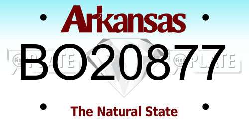 BO20877 Arkansas License Plate